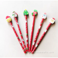 Shrink Film Christmas Cartoon Round Pencil